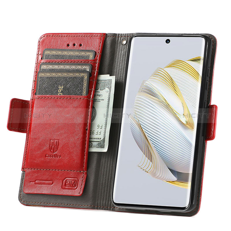 Handytasche Stand Schutzhülle Flip Leder Hülle S10D für Huawei Nova 10 groß