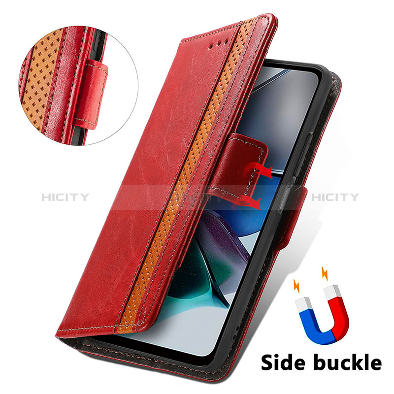 Handytasche Stand Schutzhülle Flip Leder Hülle S10D für Motorola Moto G13 groß