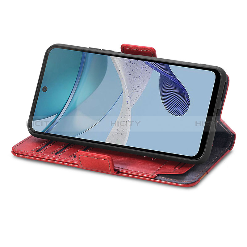 Handytasche Stand Schutzhülle Flip Leder Hülle S10D für Motorola Moto G53 5G