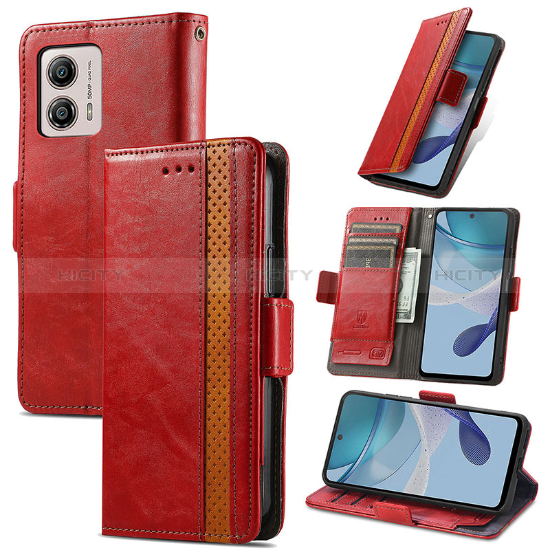 Handytasche Stand Schutzhülle Flip Leder Hülle S10D für Motorola Moto G53 5G