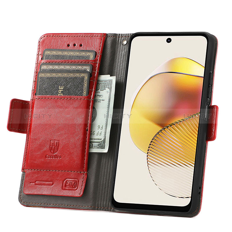 Handytasche Stand Schutzhülle Flip Leder Hülle S10D für Motorola Moto G73 5G