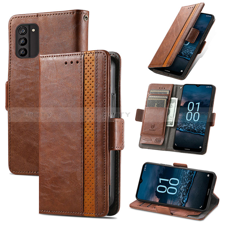 Handytasche Stand Schutzhülle Flip Leder Hülle S10D für Nokia G100 groß