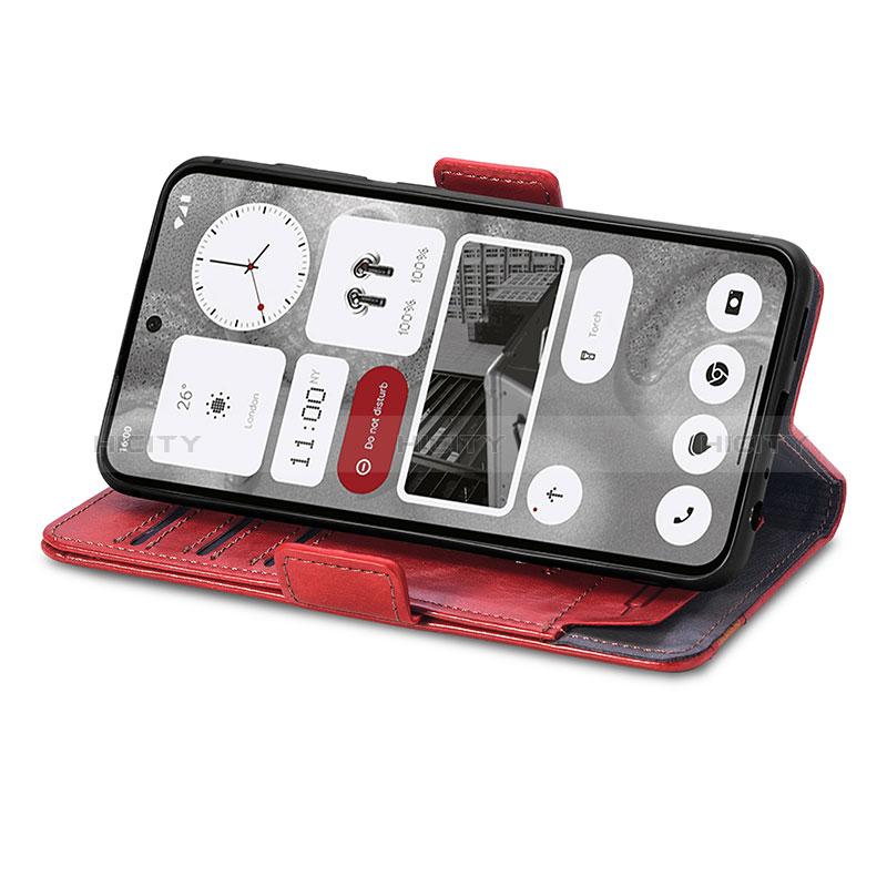 Handytasche Stand Schutzhülle Flip Leder Hülle S10D für Nothing Phone 2 groß