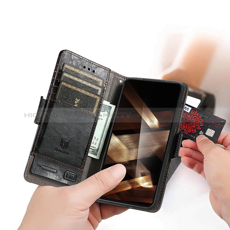 Handytasche Stand Schutzhülle Flip Leder Hülle S10D für Oppo A38 groß