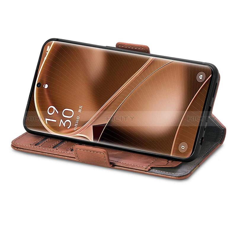 Handytasche Stand Schutzhülle Flip Leder Hülle S10D für Oppo Find X6 5G