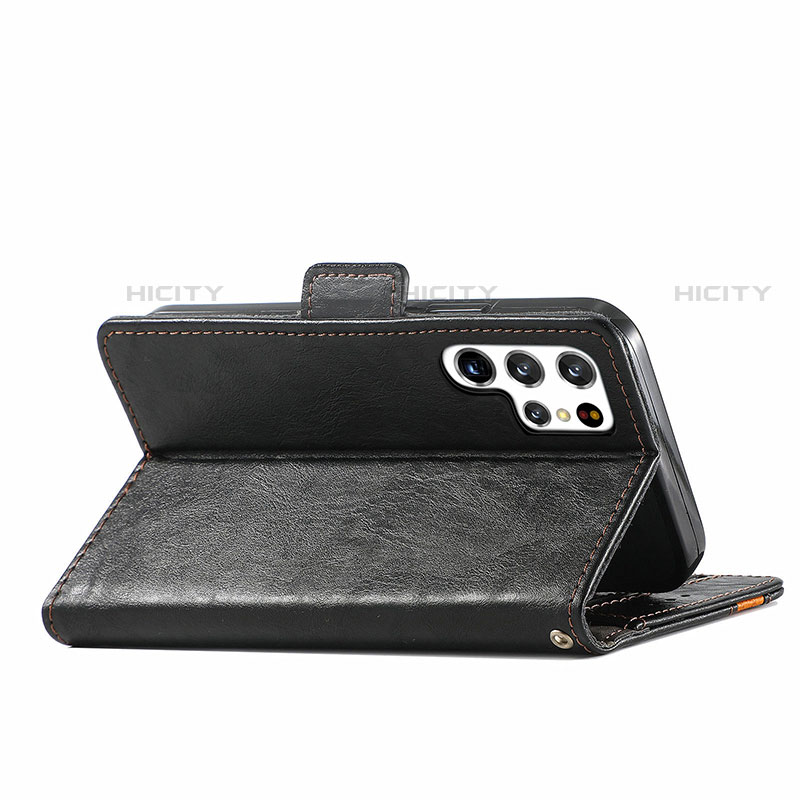 Handytasche Stand Schutzhülle Flip Leder Hülle S10D für Samsung Galaxy S22 Ultra 5G