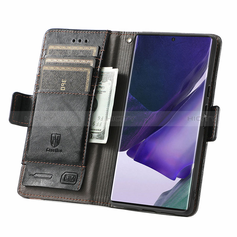 Handytasche Stand Schutzhülle Flip Leder Hülle S10D für Samsung Galaxy S24 Ultra 5G