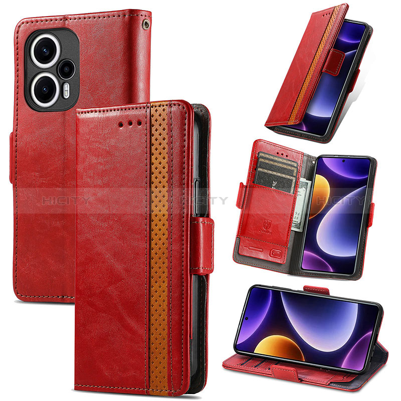 Handytasche Stand Schutzhülle Flip Leder Hülle S10D für Xiaomi Poco F5 5G groß