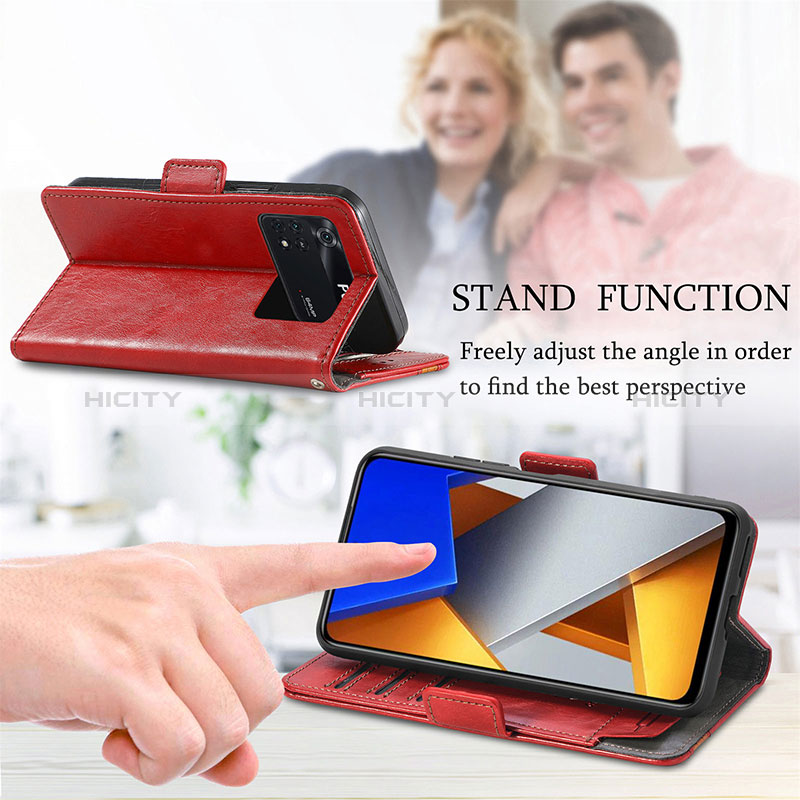 Handytasche Stand Schutzhülle Flip Leder Hülle S10D für Xiaomi Poco M4 Pro 4G