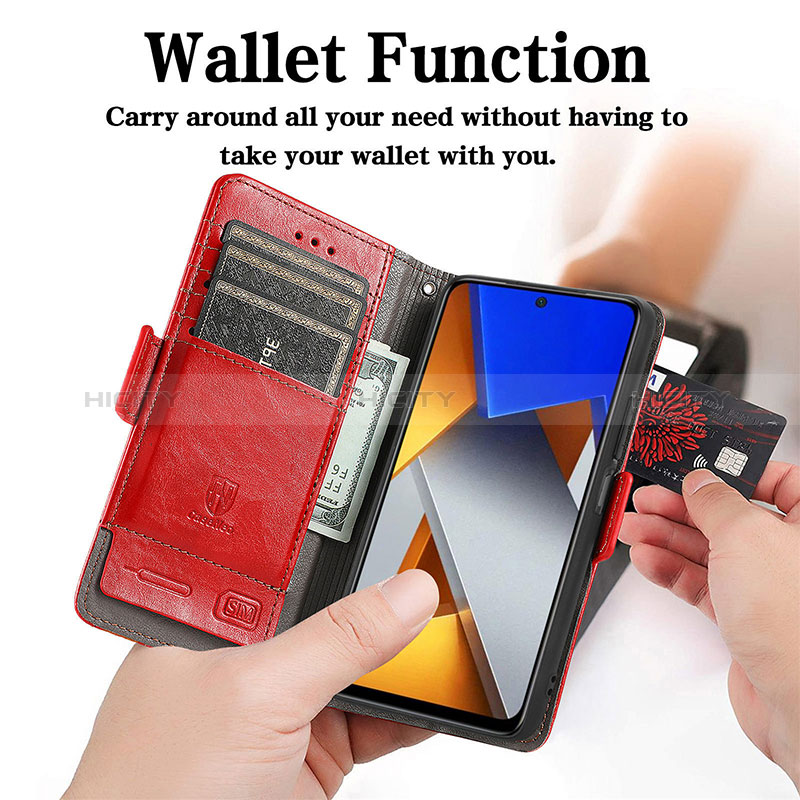 Handytasche Stand Schutzhülle Flip Leder Hülle S10D für Xiaomi Poco M4 Pro 4G