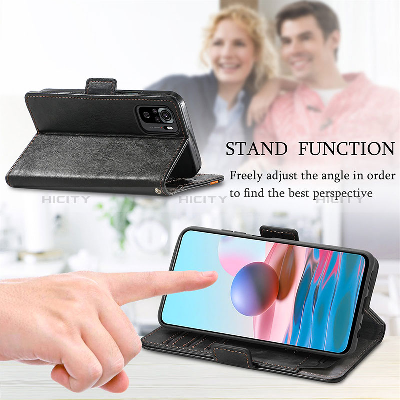 Handytasche Stand Schutzhülle Flip Leder Hülle S10D für Xiaomi Poco M5S groß