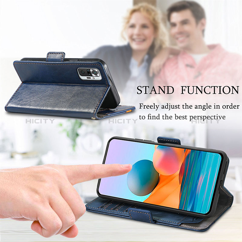 Handytasche Stand Schutzhülle Flip Leder Hülle S10D für Xiaomi Redmi Note 10 Pro Max groß