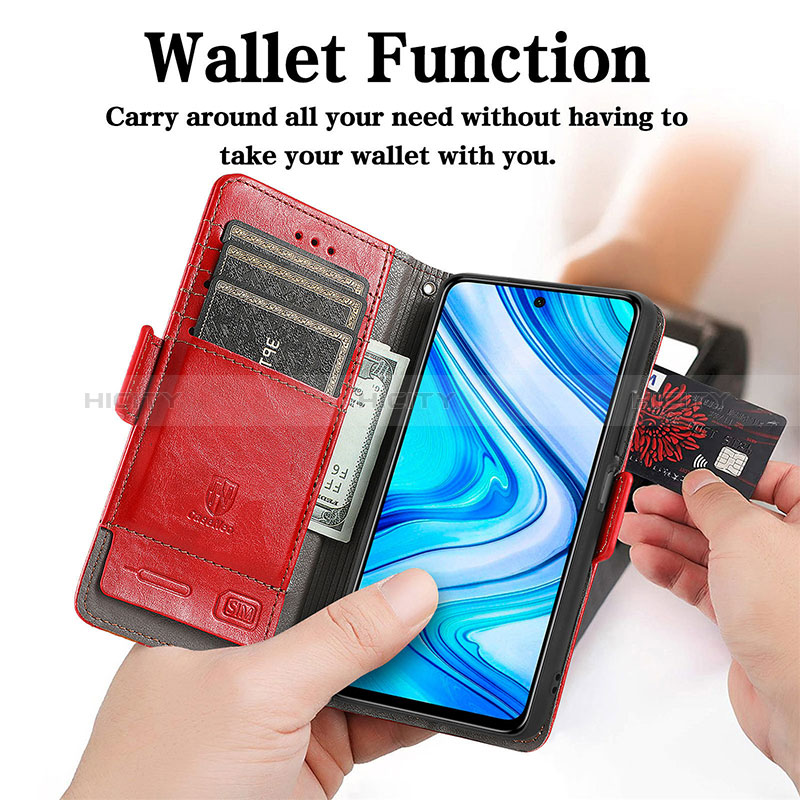 Handytasche Stand Schutzhülle Flip Leder Hülle S10D für Xiaomi Redmi Note 9 Pro Max