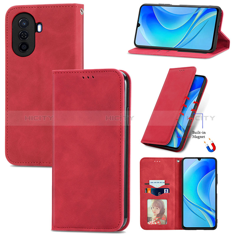 Handytasche Stand Schutzhülle Flip Leder Hülle S12D für Huawei Enjoy 50