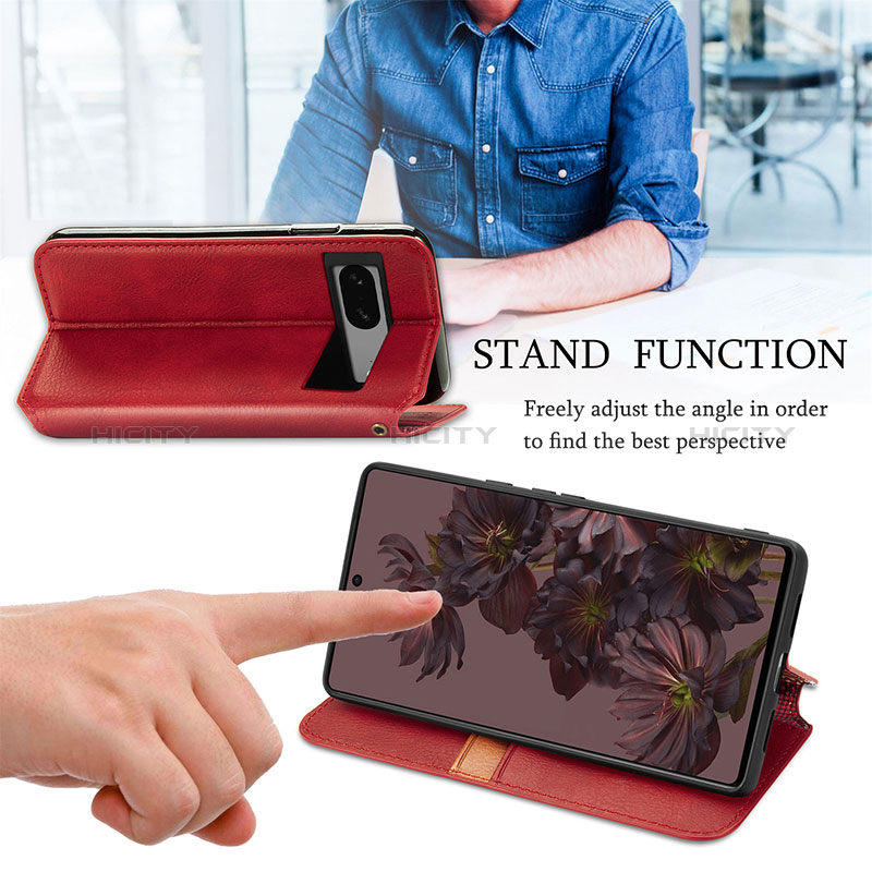 Handytasche Stand Schutzhülle Flip Leder Hülle S14D für Google Pixel 7 5G