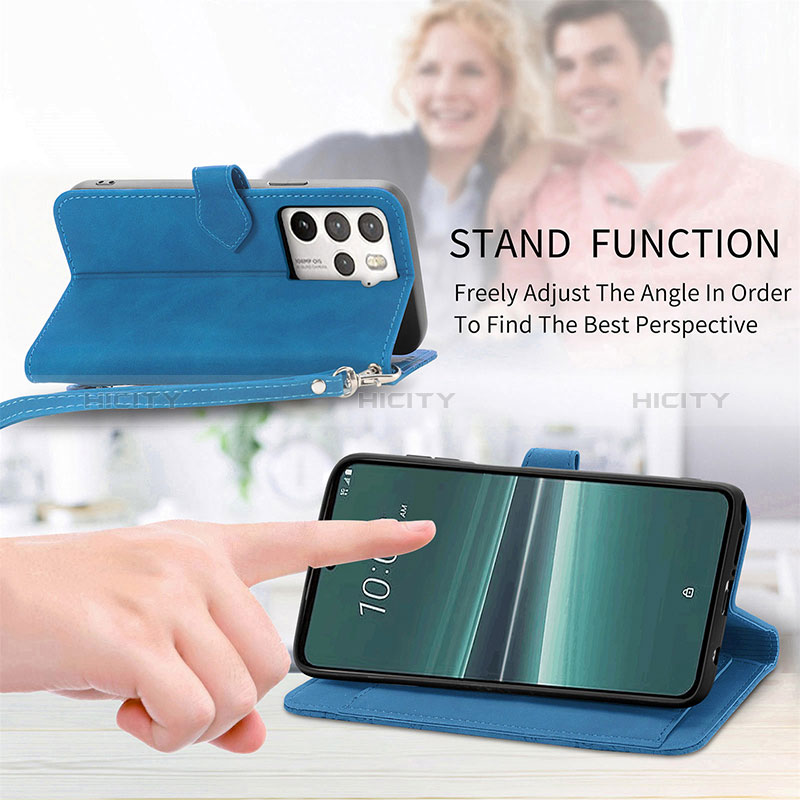 Handytasche Stand Schutzhülle Flip Leder Hülle S14D für HTC U23 5G