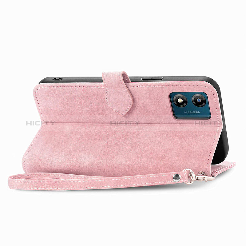 Handytasche Stand Schutzhülle Flip Leder Hülle S14D für Motorola Moto E13