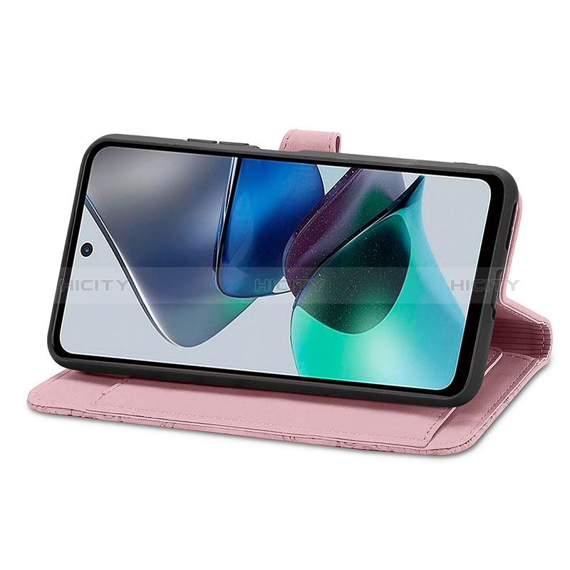 Handytasche Stand Schutzhülle Flip Leder Hülle S14D für Motorola Moto G13 groß