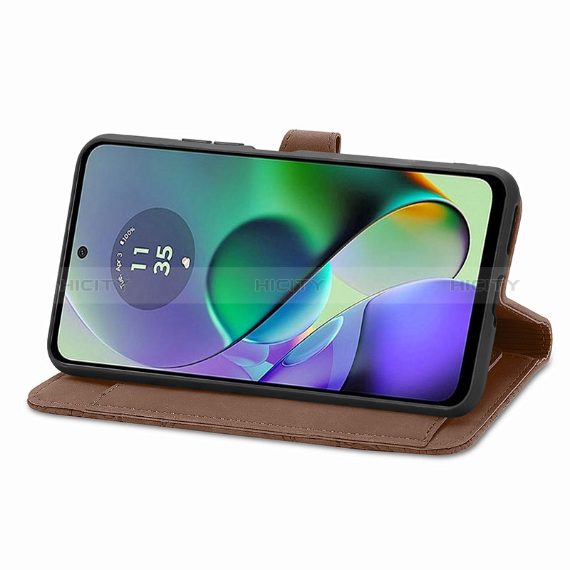 Handytasche Stand Schutzhülle Flip Leder Hülle S14D für Motorola Moto G54 5G groß