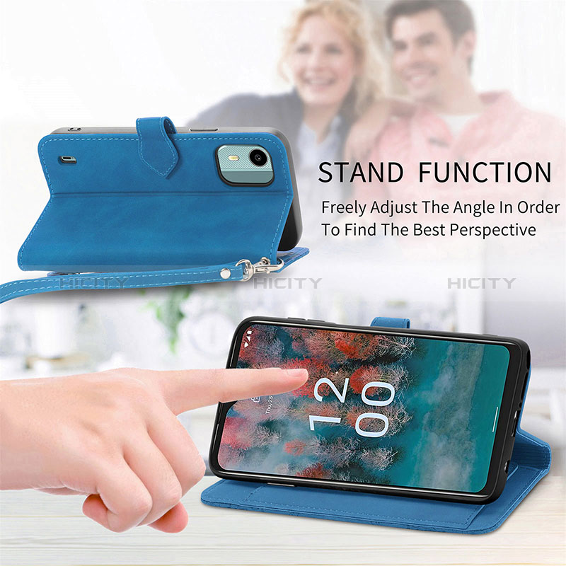 Handytasche Stand Schutzhülle Flip Leder Hülle S14D für Nokia C12