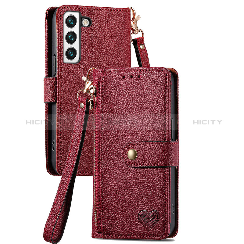 Handytasche Stand Schutzhülle Flip Leder Hülle S15D für Samsung Galaxy S22 5G Rot Plus