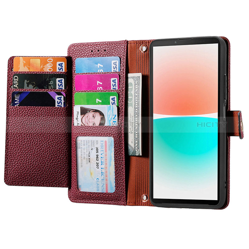 Handytasche Stand Schutzhülle Flip Leder Hülle S15D für Sharp Aquos R8