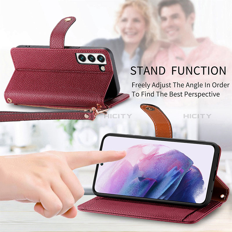 Handytasche Stand Schutzhülle Flip Leder Hülle S16D für Samsung Galaxy S22 5G