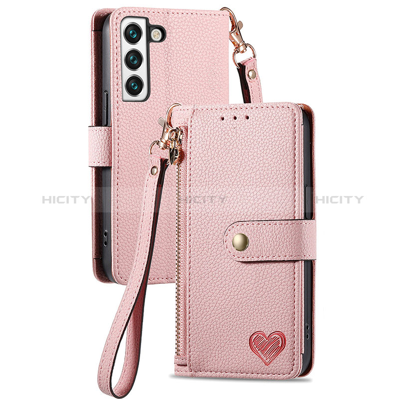 Handytasche Stand Schutzhülle Flip Leder Hülle S16D für Samsung Galaxy S22 5G Rosa