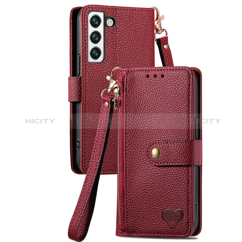 Handytasche Stand Schutzhülle Flip Leder Hülle S16D für Samsung Galaxy S22 5G Rot Plus