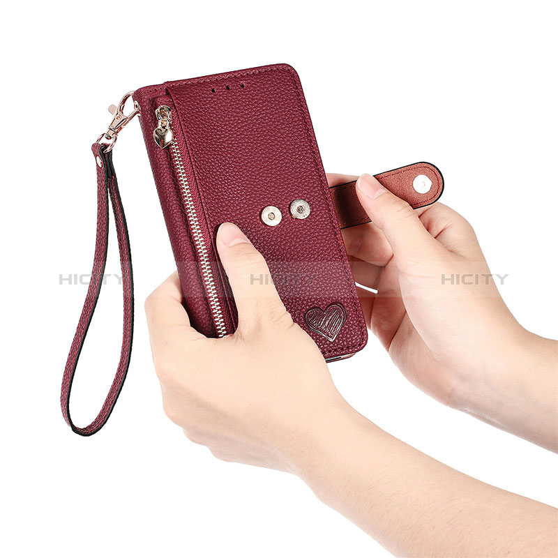 Handytasche Stand Schutzhülle Flip Leder Hülle S16D für Samsung Galaxy S23 5G groß