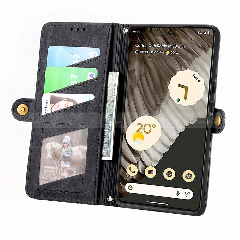 Handytasche Stand Schutzhülle Flip Leder Hülle S17D für Google Pixel 7 Pro 5G