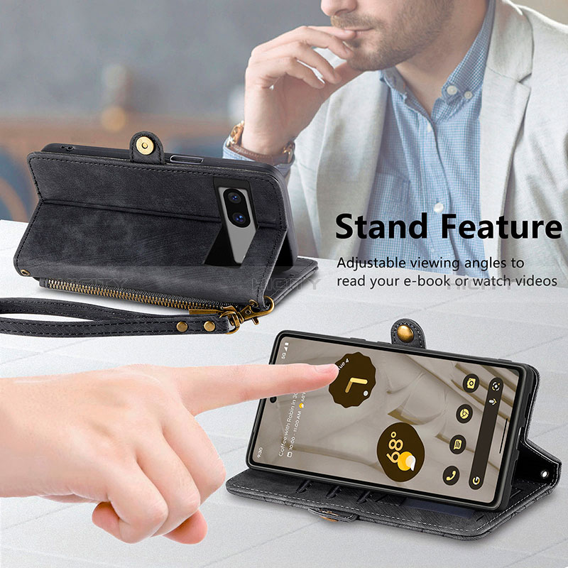 Handytasche Stand Schutzhülle Flip Leder Hülle S17D für Google Pixel 7a 5G