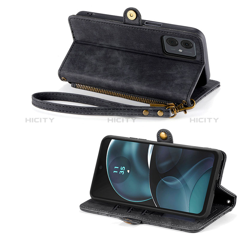 Handytasche Stand Schutzhülle Flip Leder Hülle S17D für Motorola Moto G14