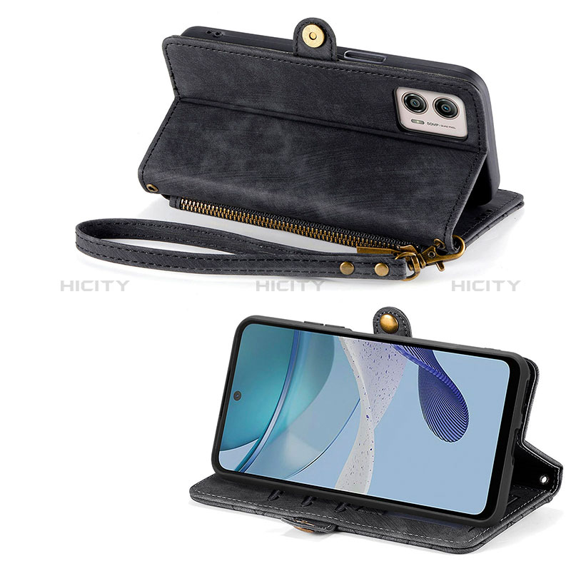 Handytasche Stand Schutzhülle Flip Leder Hülle S17D für Motorola Moto G53 5G