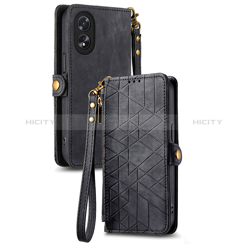 Handytasche Stand Schutzhülle Flip Leder Hülle S17D für Oppo A18