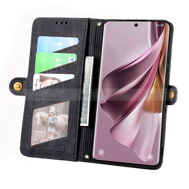 Handytasche Stand Schutzhülle Flip Leder Hülle S17D für Oppo Reno10 Pro 5G groß