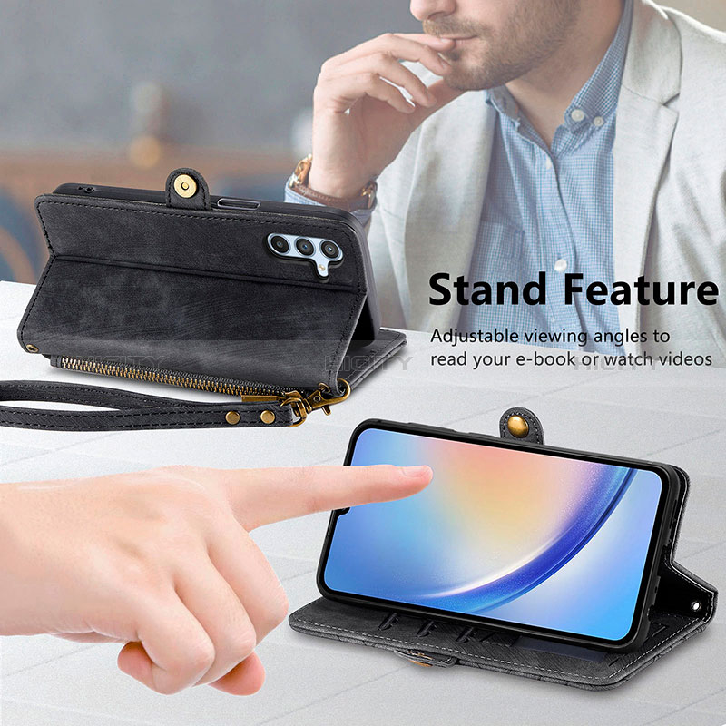 Handytasche Stand Schutzhülle Flip Leder Hülle S17D für Samsung Galaxy A34 5G