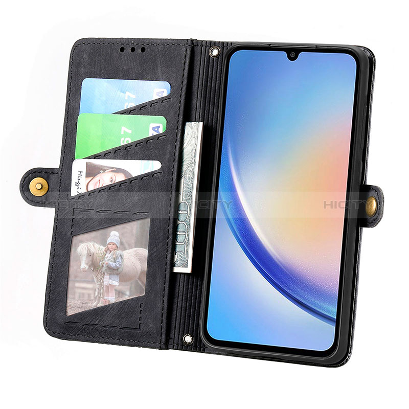 Handytasche Stand Schutzhülle Flip Leder Hülle S17D für Samsung Galaxy A34 5G