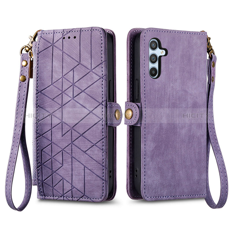 Handytasche Stand Schutzhülle Flip Leder Hülle S17D für Samsung Galaxy A34 5G Violett