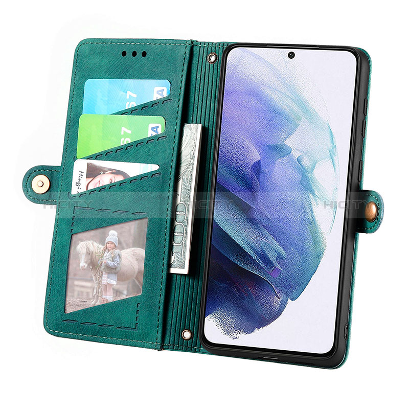 Handytasche Stand Schutzhülle Flip Leder Hülle S17D für Samsung Galaxy S22 Ultra 5G