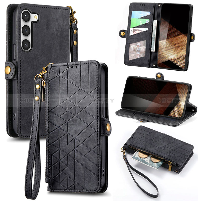 Handytasche Stand Schutzhülle Flip Leder Hülle S17D für Samsung Galaxy S24 Plus 5G