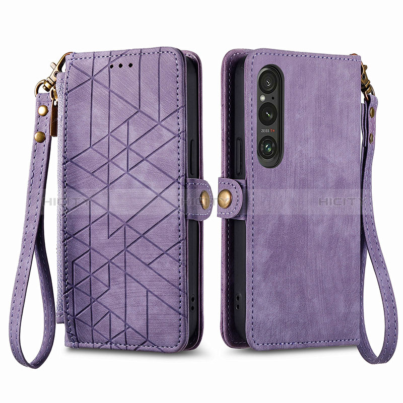 Handytasche Stand Schutzhülle Flip Leder Hülle S17D für Sony Xperia 1 V