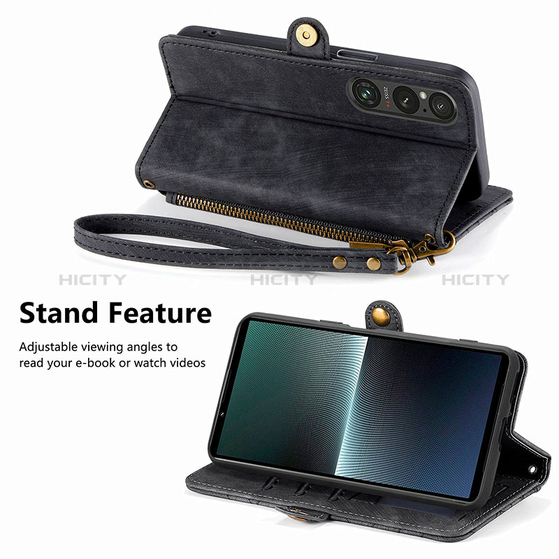 Handytasche Stand Schutzhülle Flip Leder Hülle S17D für Sony Xperia 1 V