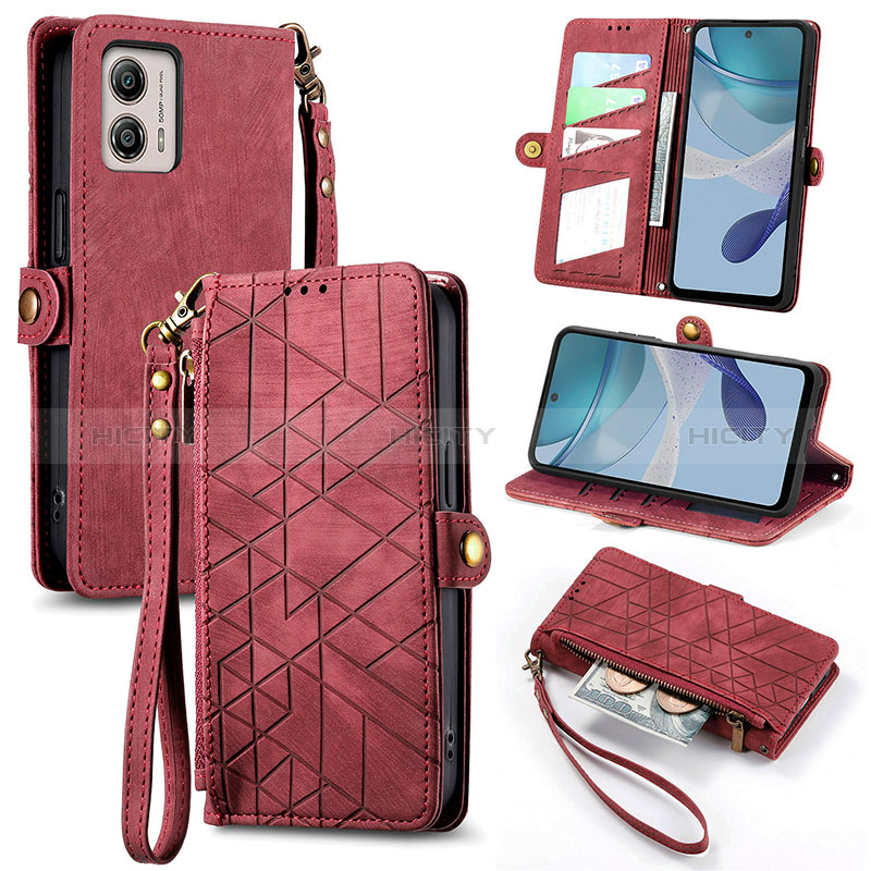 Handytasche Stand Schutzhülle Flip Leder Hülle S18D für Motorola Moto G53 5G