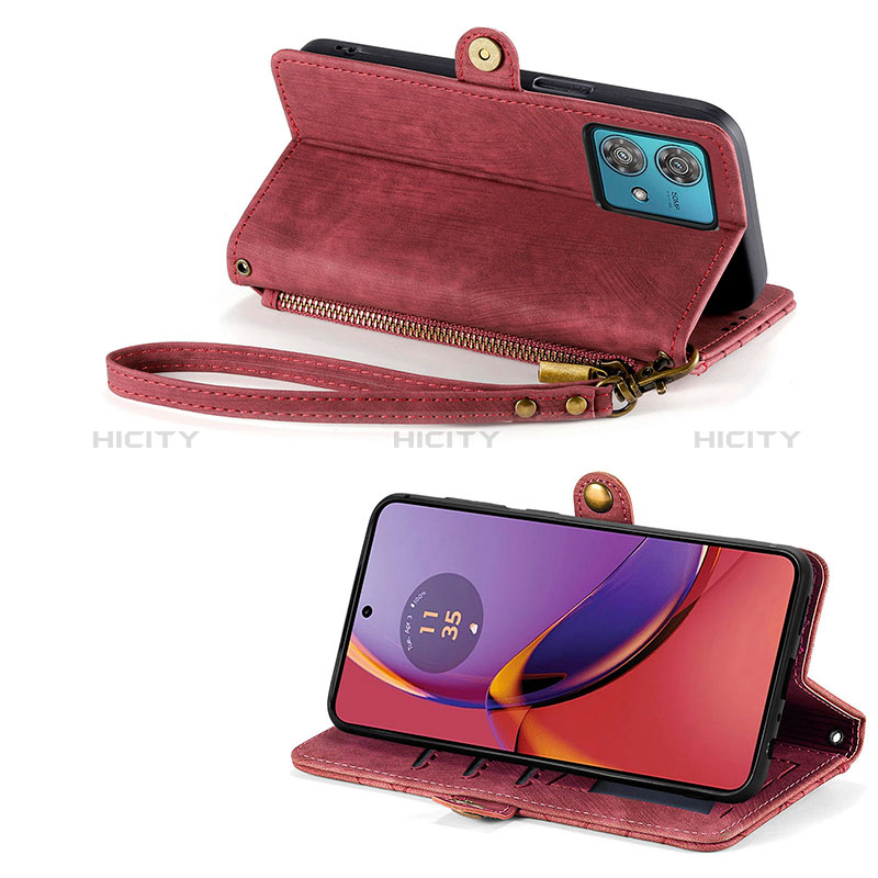 Handytasche Stand Schutzhülle Flip Leder Hülle S18D für Motorola Moto G84 5G