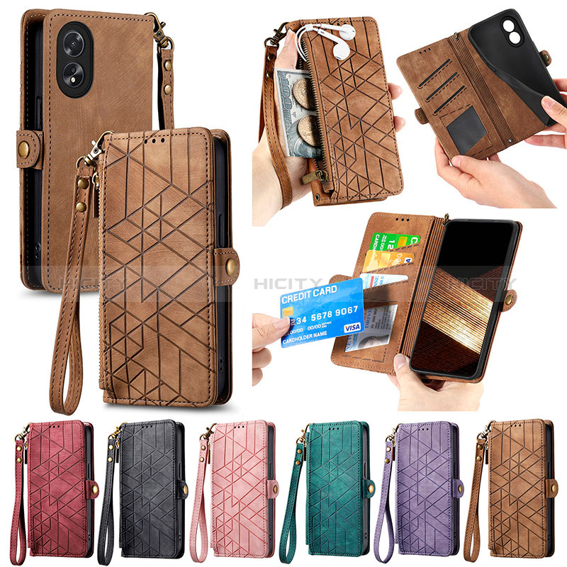 Handytasche Stand Schutzhülle Flip Leder Hülle S18D für Oppo A38