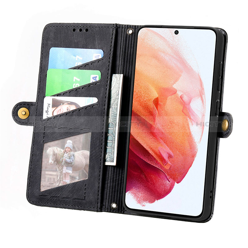 Handytasche Stand Schutzhülle Flip Leder Hülle S18D für Samsung Galaxy S21 FE 5G groß