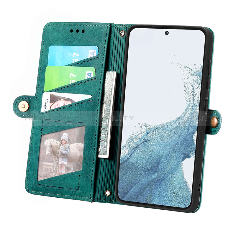 Handytasche Stand Schutzhülle Flip Leder Hülle S18D für Samsung Galaxy S22 5G