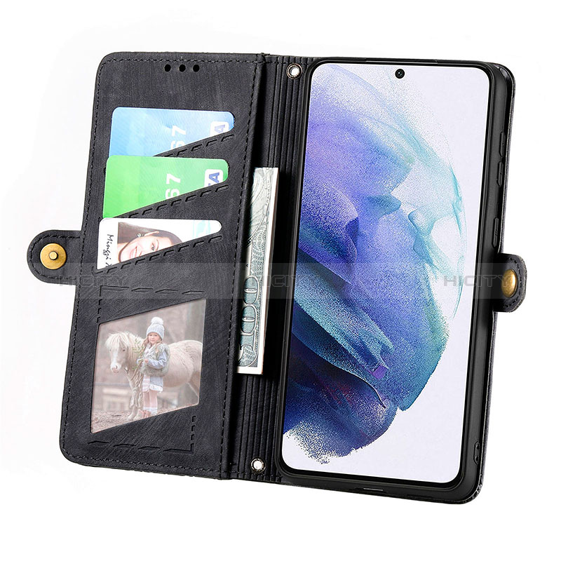 Handytasche Stand Schutzhülle Flip Leder Hülle S18D für Samsung Galaxy S22 Ultra 5G