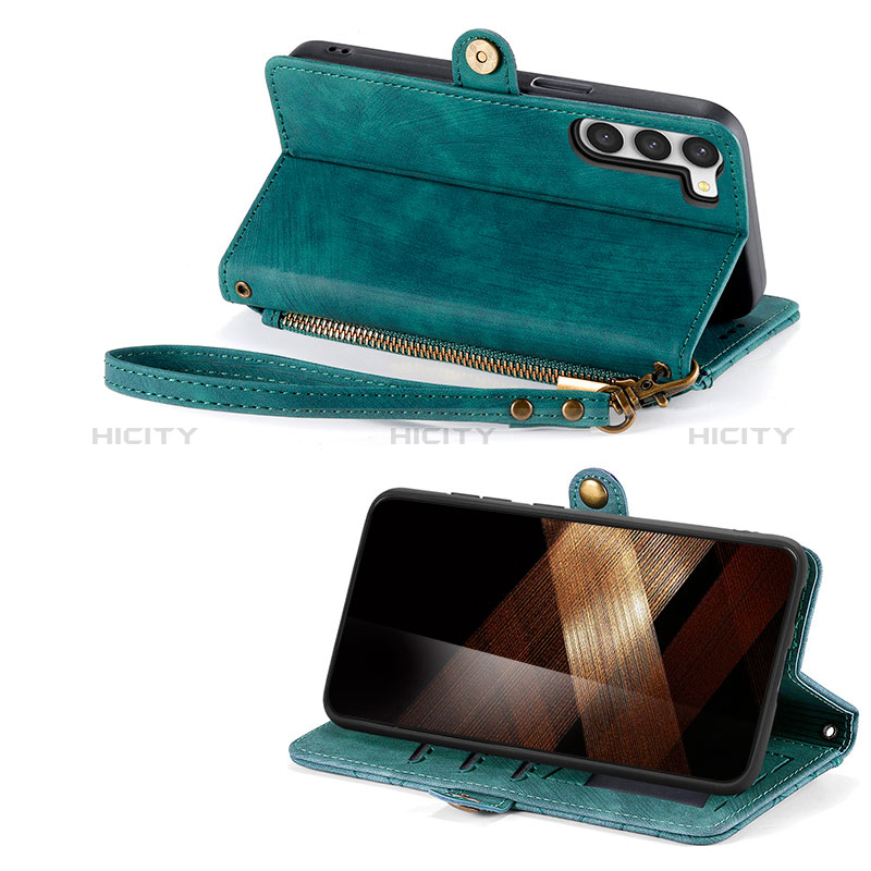 Handytasche Stand Schutzhülle Flip Leder Hülle S18D für Samsung Galaxy S24 Plus 5G groß